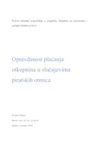 Opravdanost plaćanja otkupnina u slučajevima piratskih otmica