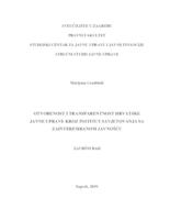 Otvorenost i transparentnost hrvatske javne uprave kroz institut savjetovanja sa zainteresiranom javnošću