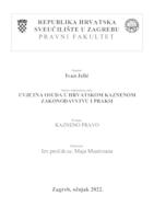 Uvjetna osuda u hrvatskom kaznenom zakonodavstvu i praksi