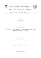 Nasilje u obitelji s posebnim osvrtom na pandemiju Covid-19