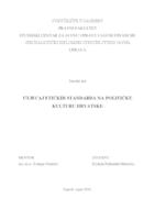 Utjecaj etičkih standarda na političku kulturu Hrvatske