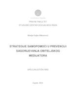 Strategije samopomoći u prevenciji sagorijevanja obiteljskog medijatora