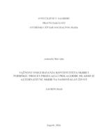 Važnost osiguravanja kontinuiteta skrbi i podrške: Proces prijelaza i prilagodbe mladih iz alternativne skrbi na samostalan život