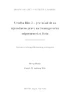 Uredba Rim 2: Pravni okvir za mjerodavno pravo za izvanugovornu odgovornost za štetu