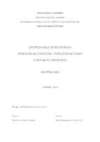 prikaz prve stranice dokumenta Oporezivanje nerezidenta porezom na dohodak i porezom na dobit u Republici Hrvatskoj
