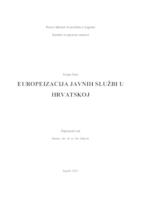 prikaz prve stranice dokumenta Europeizacija javnih službi u Hrvatskoj