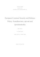 prikaz prve stranice dokumenta Europska zajednička politika sigurnosti i obrane: Skandinavci, opt-out i (post)neutralnost