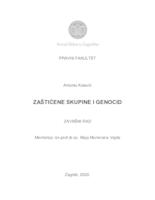 prikaz prve stranice dokumenta Zaštićene skupine i genocid