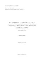 prikaz prve stranice dokumenta Decentralizacija upravljanja vodama u Republici Hrvatskoj i komparativno