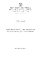 prikaz prve stranice dokumenta Nametljivo ponašanje u hrvatskom kaznenom zakonodavstvu i praksi