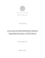 prikaz prve stranice dokumenta Evaluacija neposrednog izbora gradonačelnika u Hrvatsko