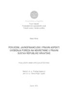 prikaz prve stranice dokumenta Povijesni, javnofinancijski i pravni aspekti uvođenja poreza na nekretnine u pravni sustav Republike Hrvatske