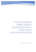 prikaz prve stranice dokumenta Europska središnja banka i primjena nacionalnog prava u jedinstvenom nadzornom mehanizmu