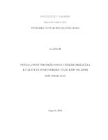 prikaz prve stranice dokumenta Povezanost privrženosti i nekih obilježja kvalitete partnerske veze kod mladih