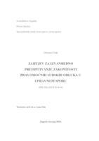 prikaz prve stranice dokumenta ZAHTJEV ZA IZVANREDNO PREISPITIVANJE ZAKONITOSTI PRAVOMOĆNIH SUDSKIH ODLUKA U  UPRAVNOM SPORU