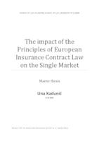 prikaz prve stranice dokumenta Utjecaj načela Europskog ugovornog prava osiguranja na jedinstveno tržište